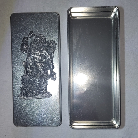 Vintage 1998 GBD Pewter Santa on Silver Tin Box - Picture 11 of 12